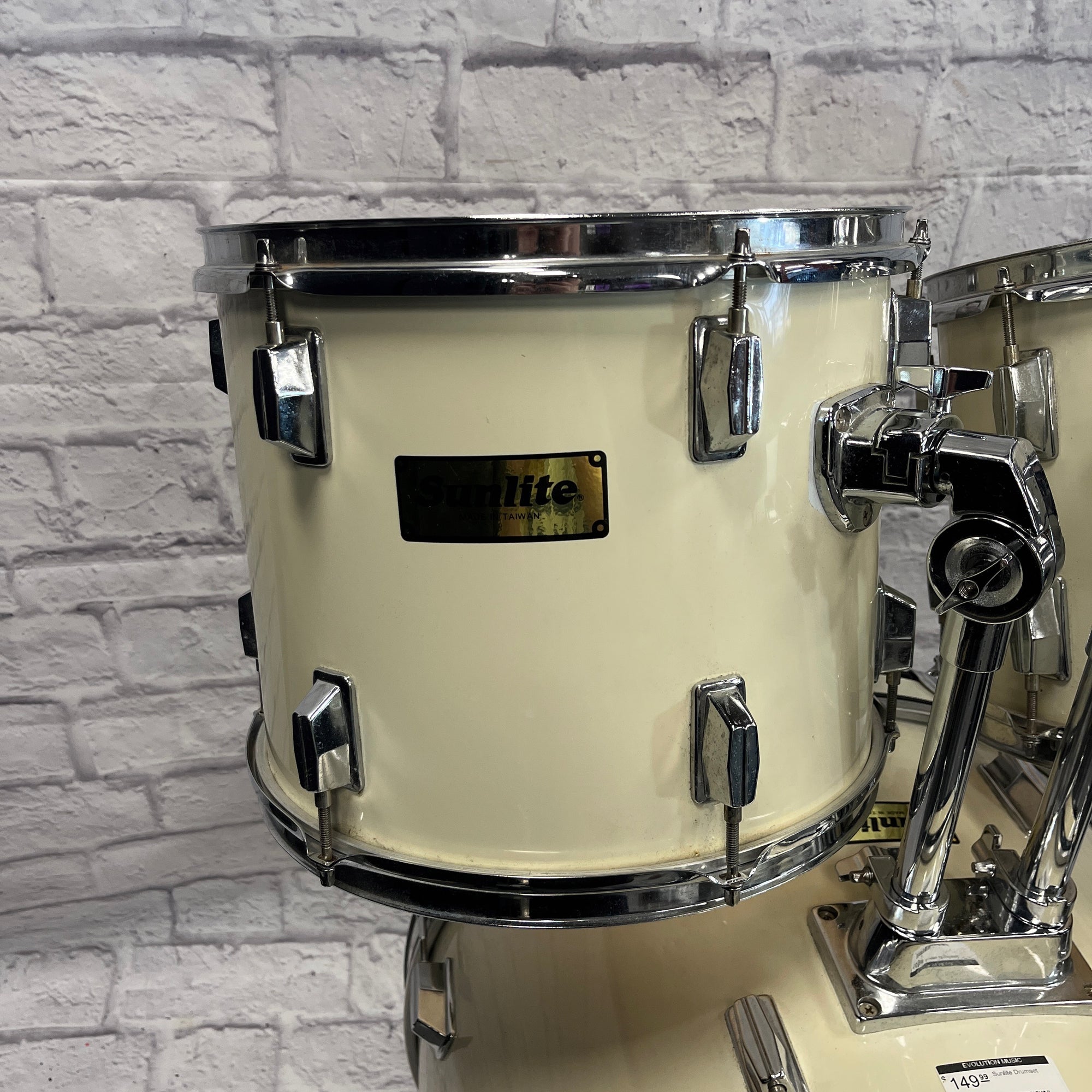 Sunlite 3 Piece Drumset White