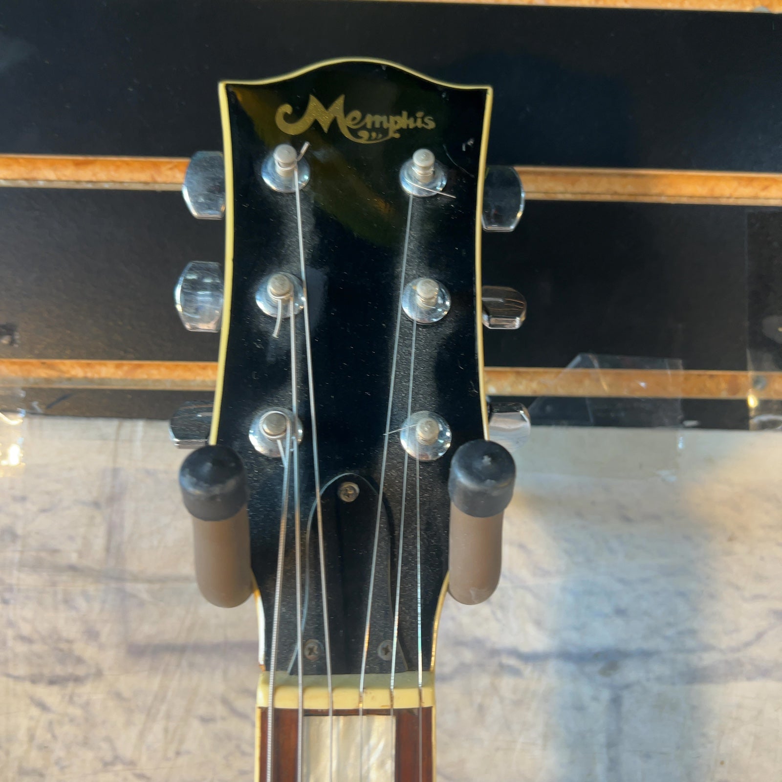 Memphis 103B 1970s Japanese Bolt On LP Style Black Electric Guitar