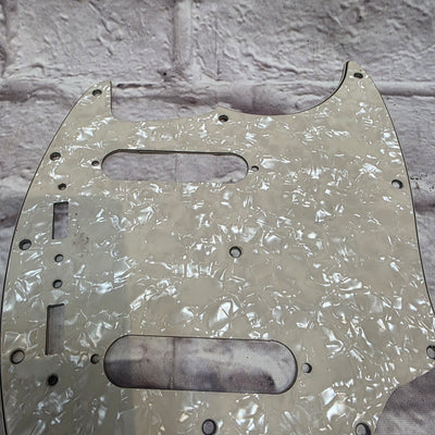 Unknown Fender Off-set Series Mustang Style Pickguard Ivory White Pickguard