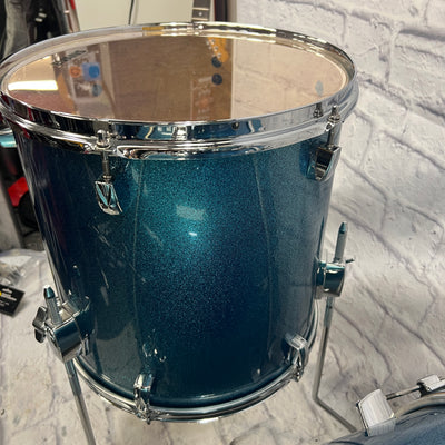 Tama 3pc Silverstar Blue Sparkle Drum Set