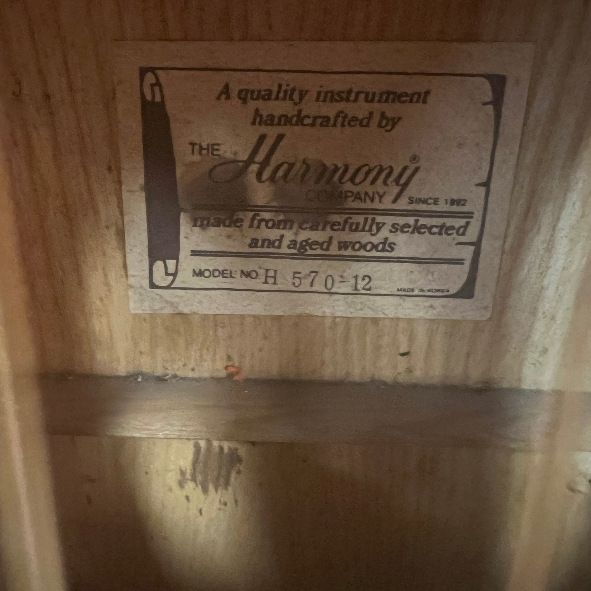 Harmony Sovereign H570-12 12 String Acoustic Guitar