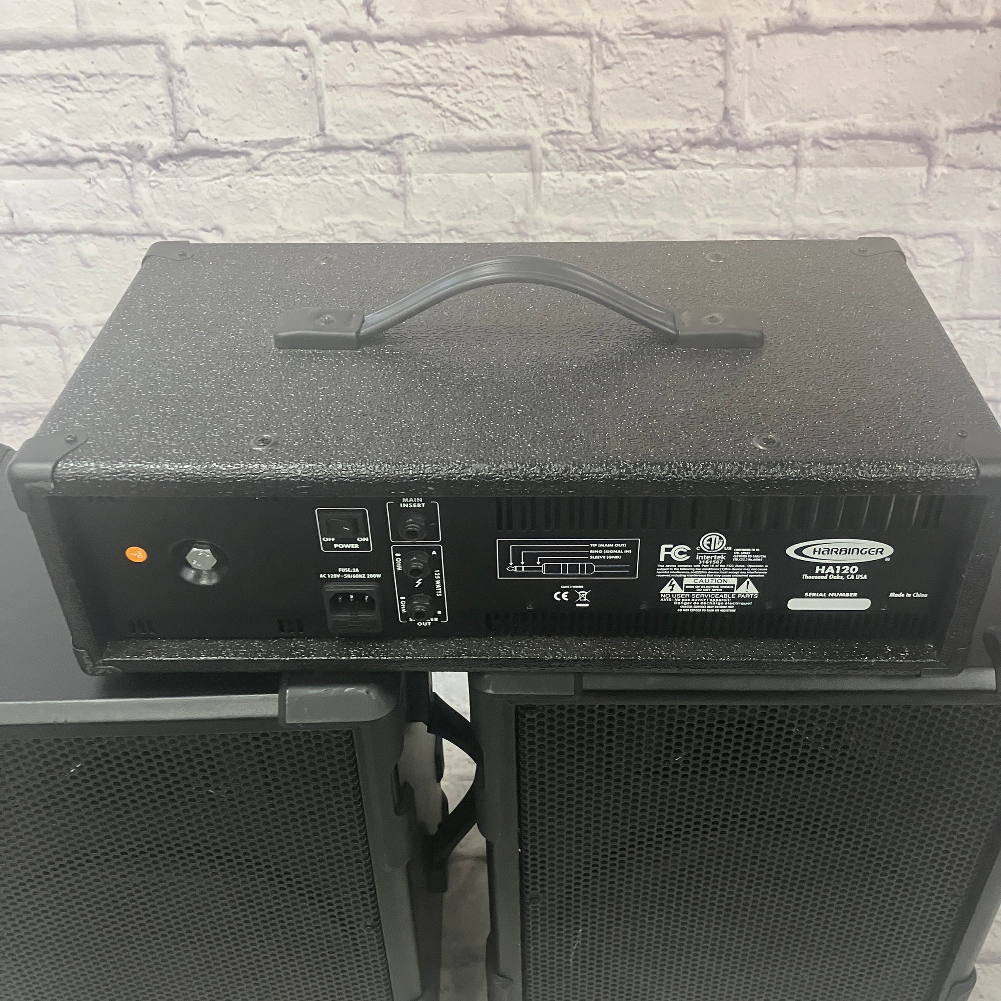 Harbinger HA120 / HA80C PA Mixer and Speakers