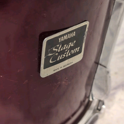 1990s Yamaha Indonesia Stage Custom 12x 10" Wine Red Stain Tom
