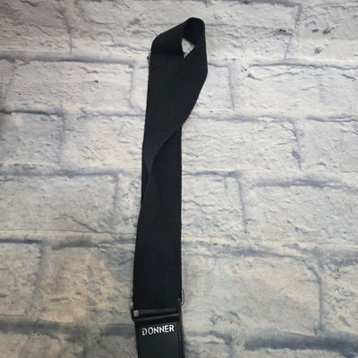 Donner Black Guitar Strap Strap