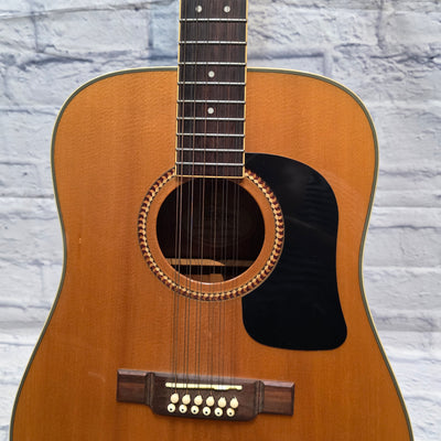 Washburn D10S12 Nat With Hard Case 12 String Acoustic Guitar