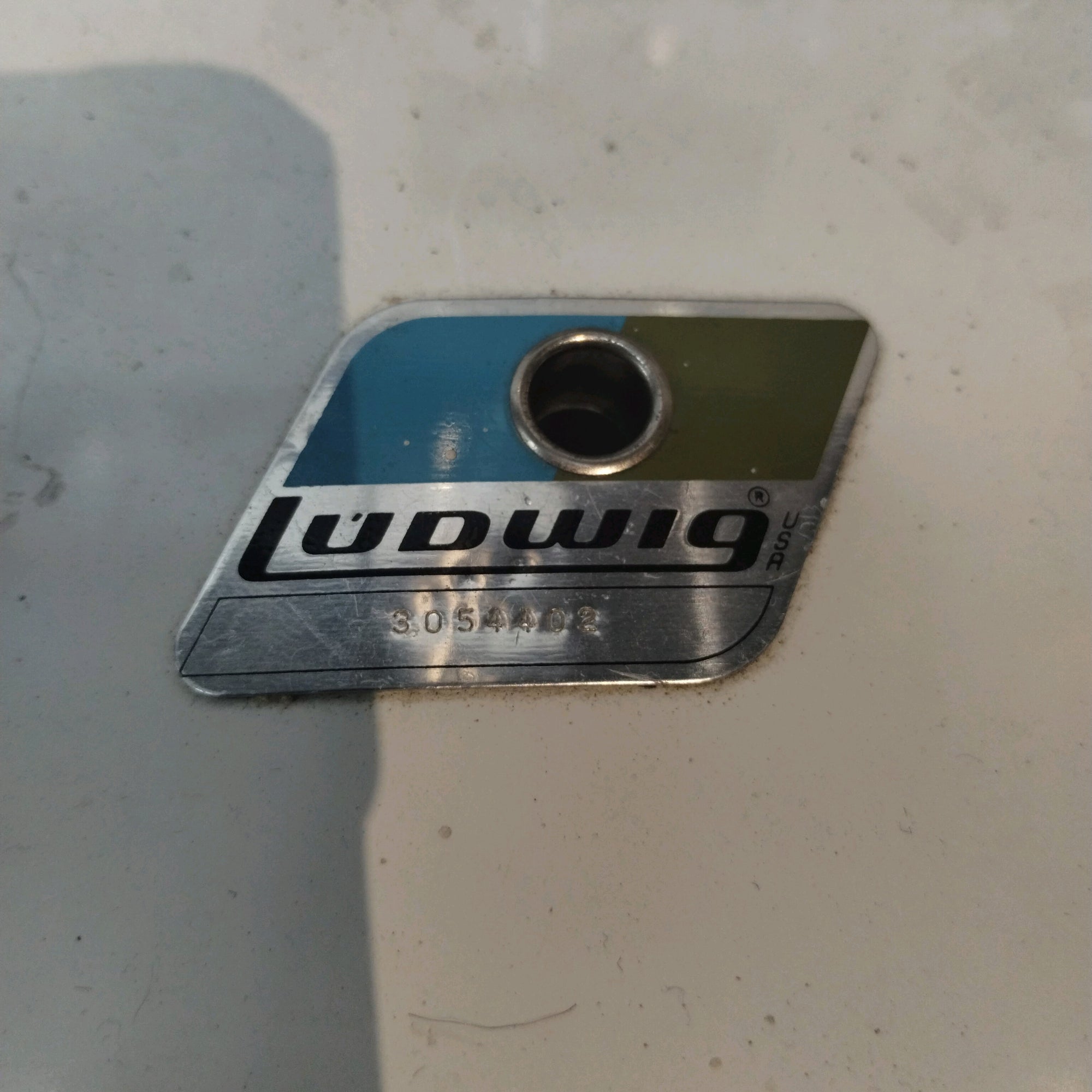 70's Ludwig 22x15 White Bass Drum