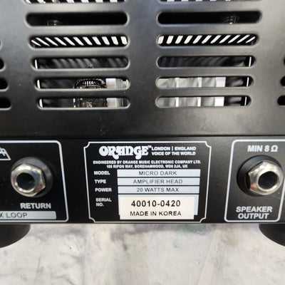 Orange Amps Micro Dark with Power Supply Guitar Amp Head