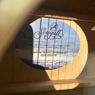 Seagull Coastline C6 Slim CW Spruce QI Acoustic Guitar w/ case