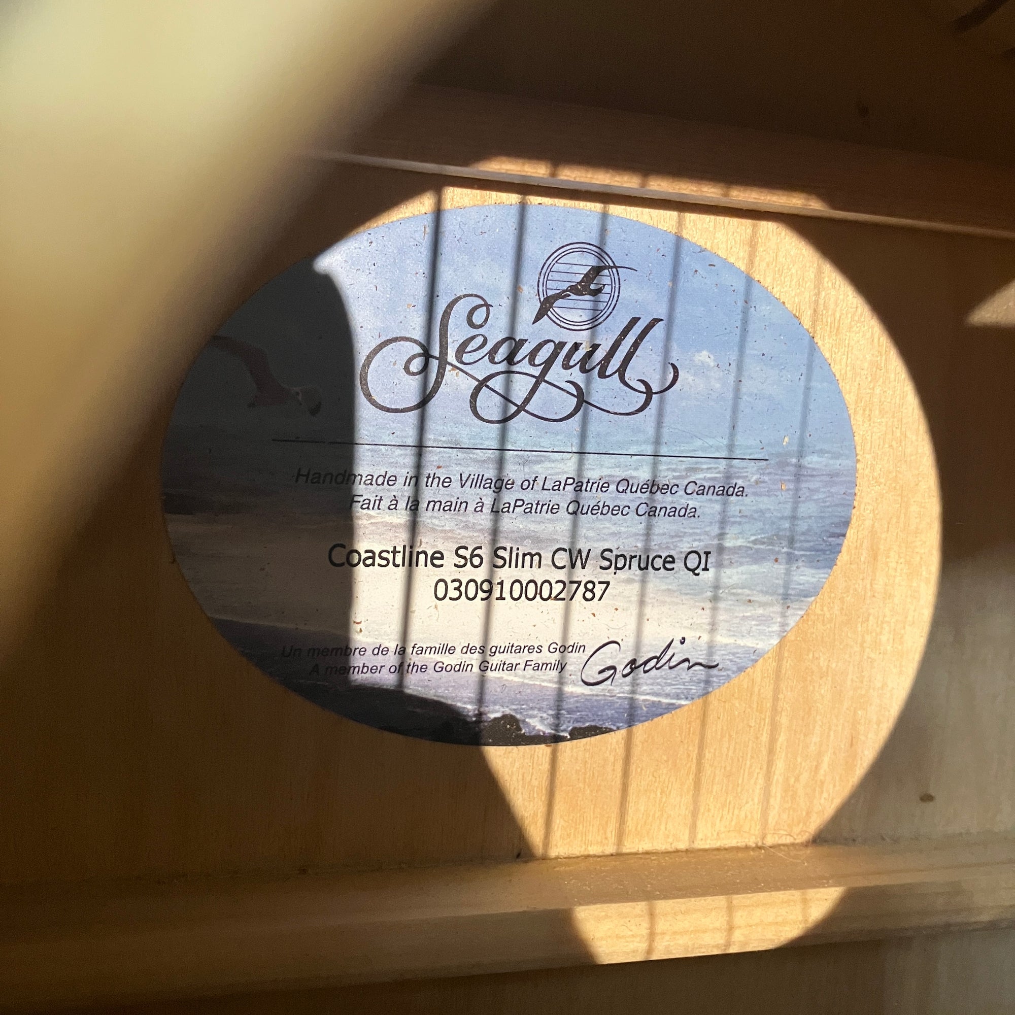 Seagull Coastline C6 Slim CW Spruce QI Acoustic Guitar w/ case