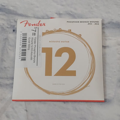 Fender Phosphor Bronze Wound 12-53 Acoustic Guitar String