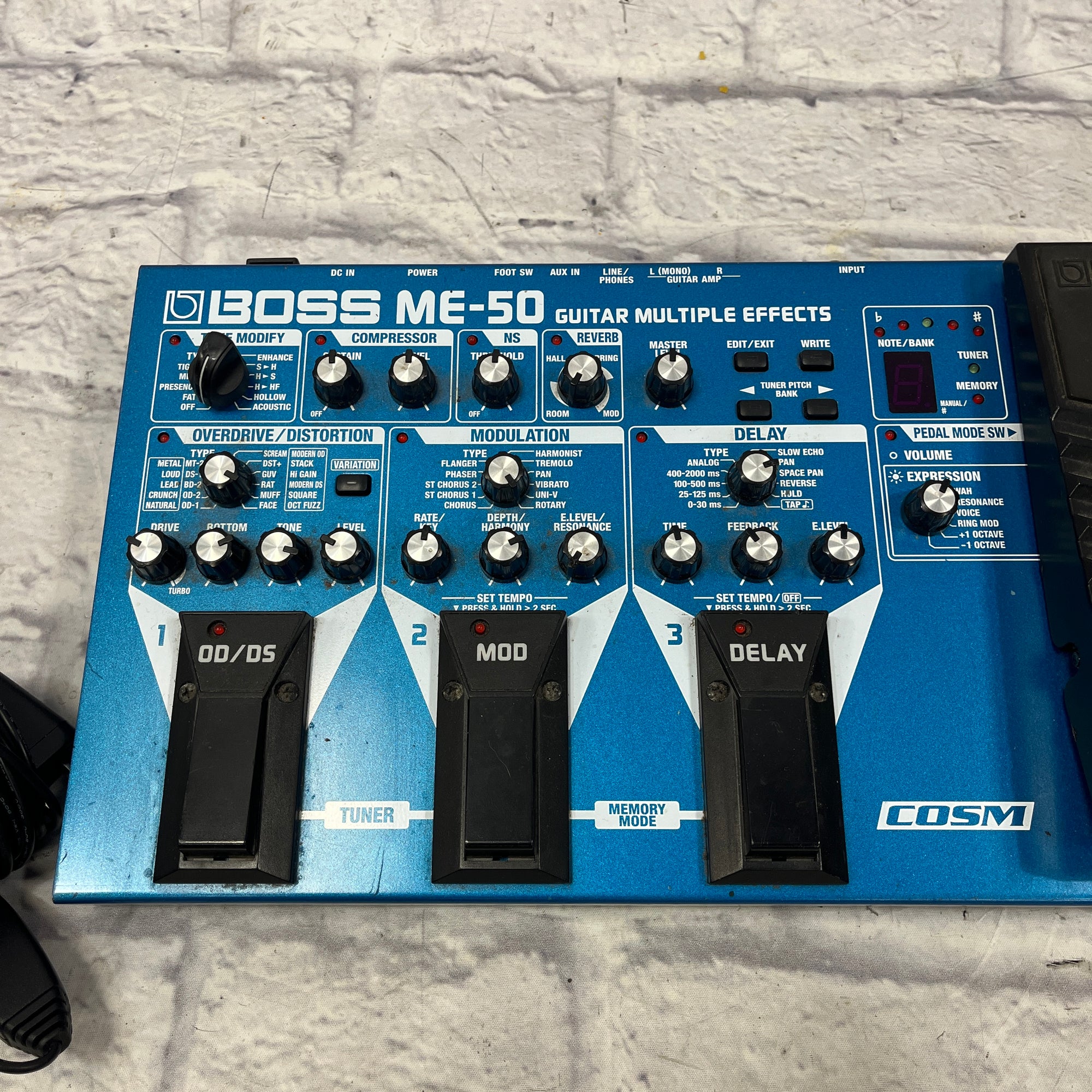 Boss ME-50 Multieffects Pedal with Power Supply