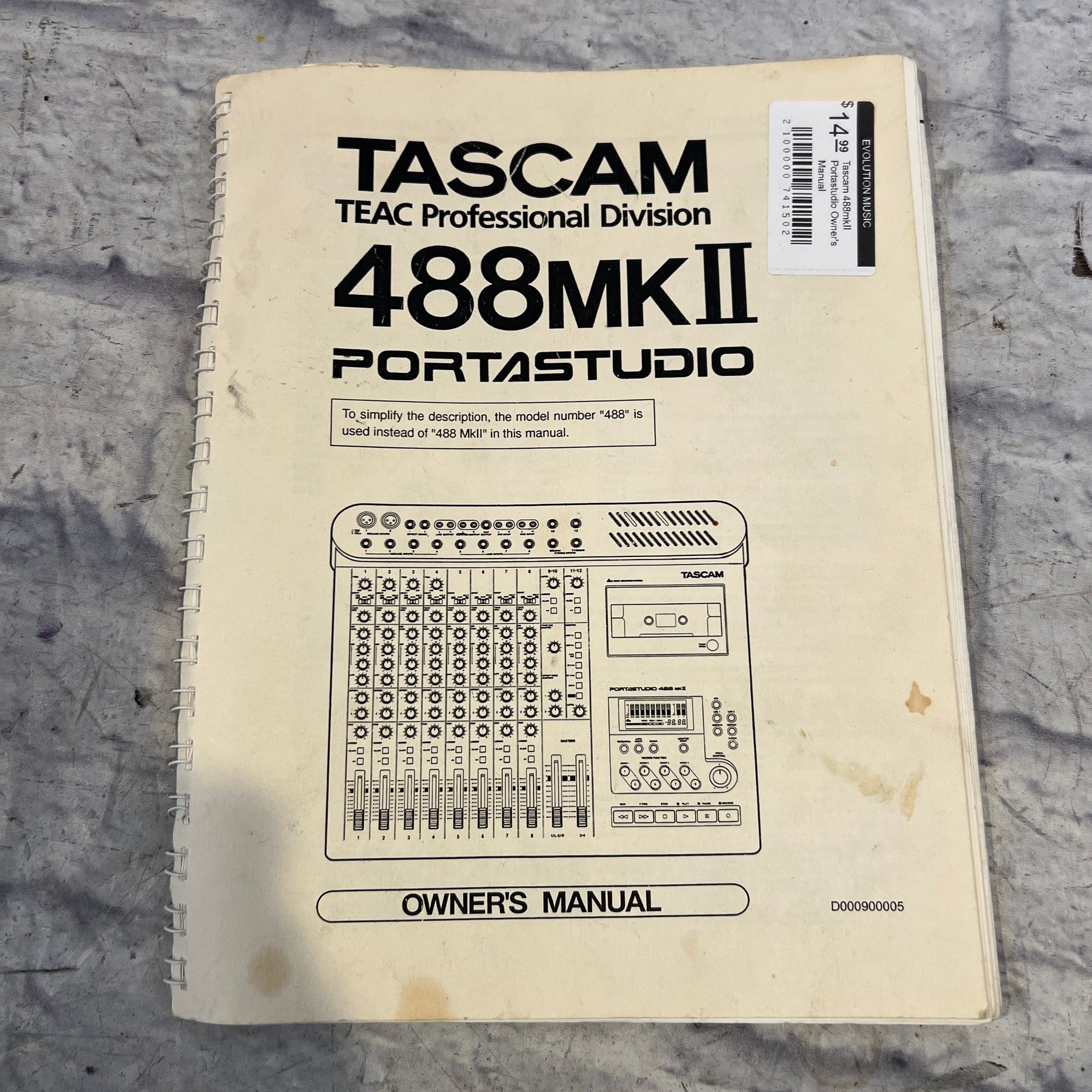 Tascam 488mkII Portastudio Owner's Manual
