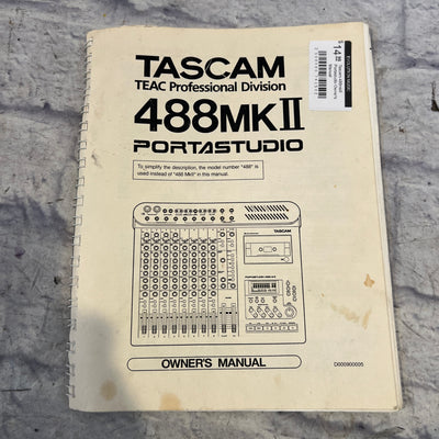 Tascam 488mkII Portastudio Owner's Manual
