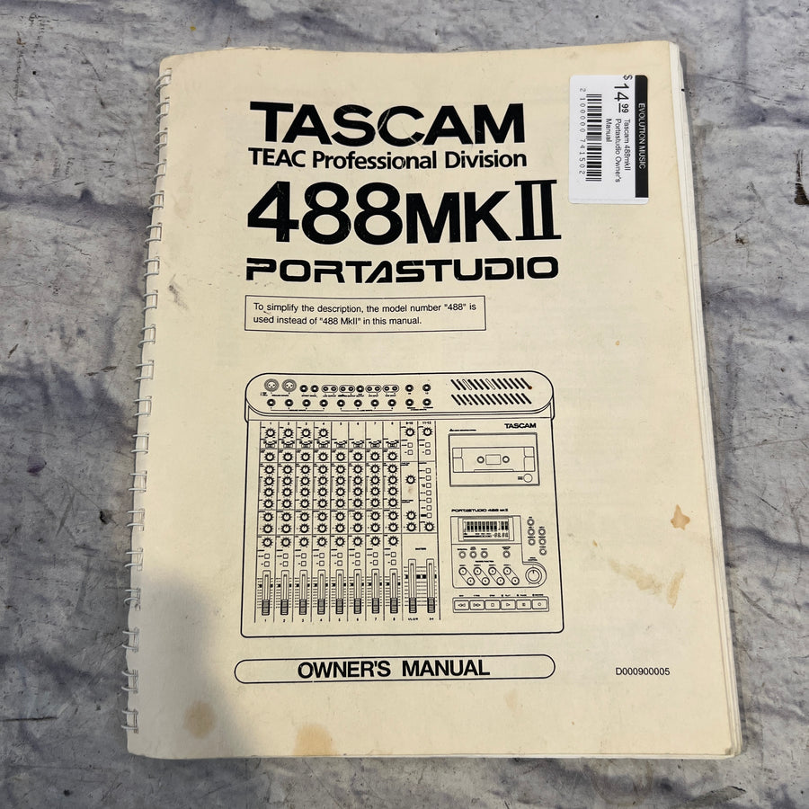 Tascam 488mkII Portastudio Owner's Manual