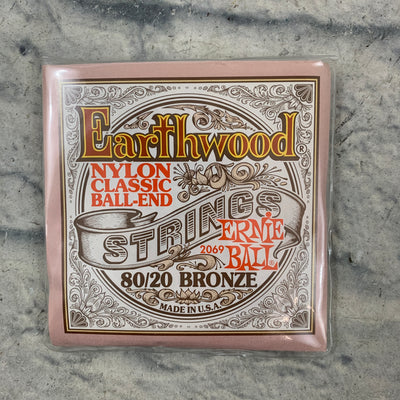 Ernie Ball 2069 Earthwood 80/20 Bronze Folk Nylon Ball End Acoustic Guitar Strings