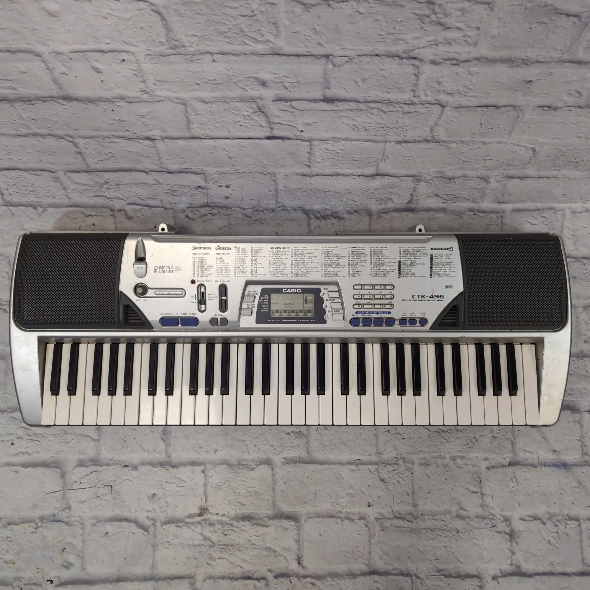 Casio CTK 496 61 Key Electronic Keyboard Evolution Music