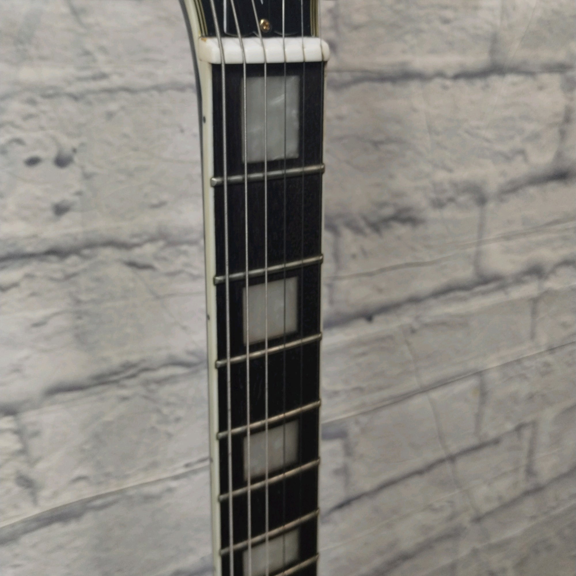 Unknown Ebony Les Paul Custom Style Guitar