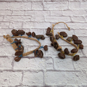Traditional Seed Pod Ankle Shakers - Handmade Rhythmic Dance Rattles