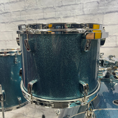 Tama 3pc Silverstar Blue Sparkle Drum Set