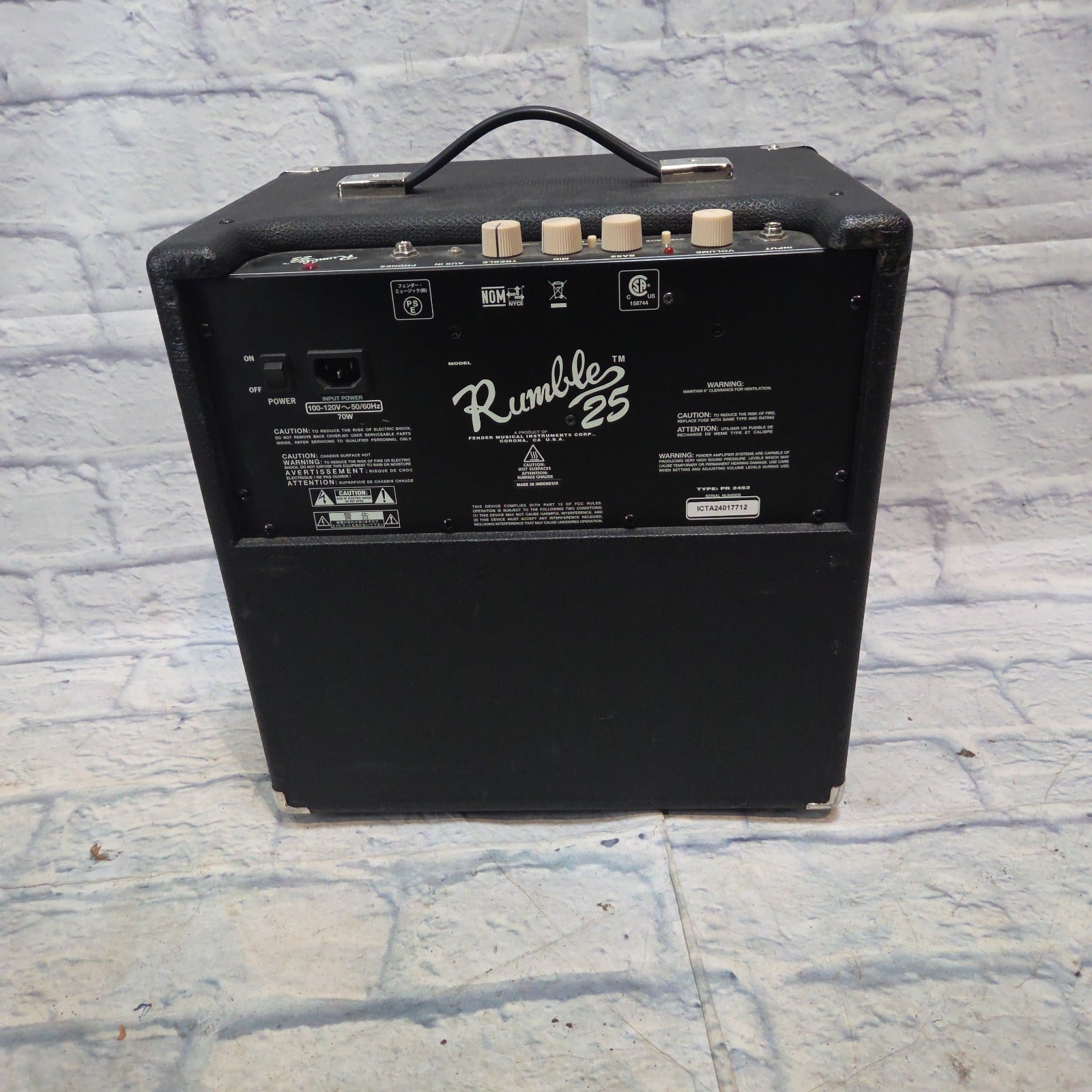 Fender Rumble 25 Bass Guitar Combo Amp