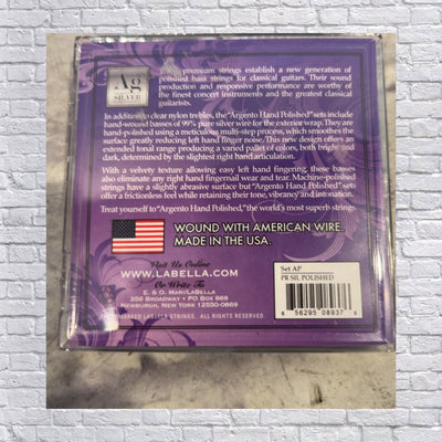 La Bella Pure Silver Hand Polished AP Guitar Strings, Full Set