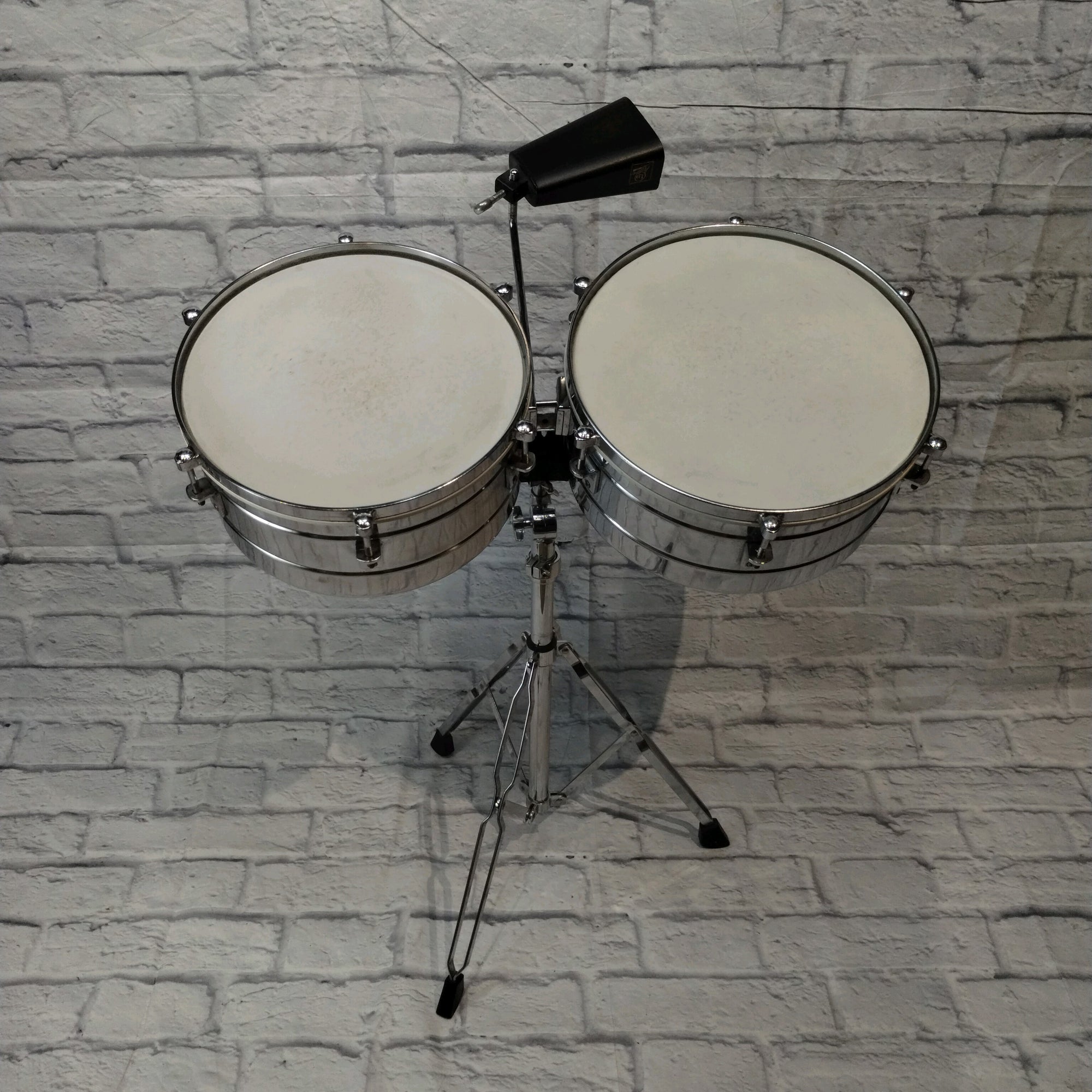 Timbales Set with Cowbell - 14" and 15"