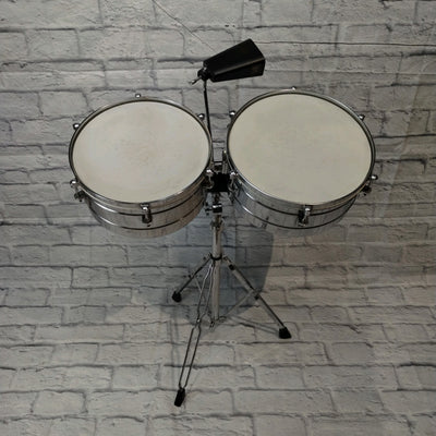 Timbales Set with Cowbell - 14" and 15"
