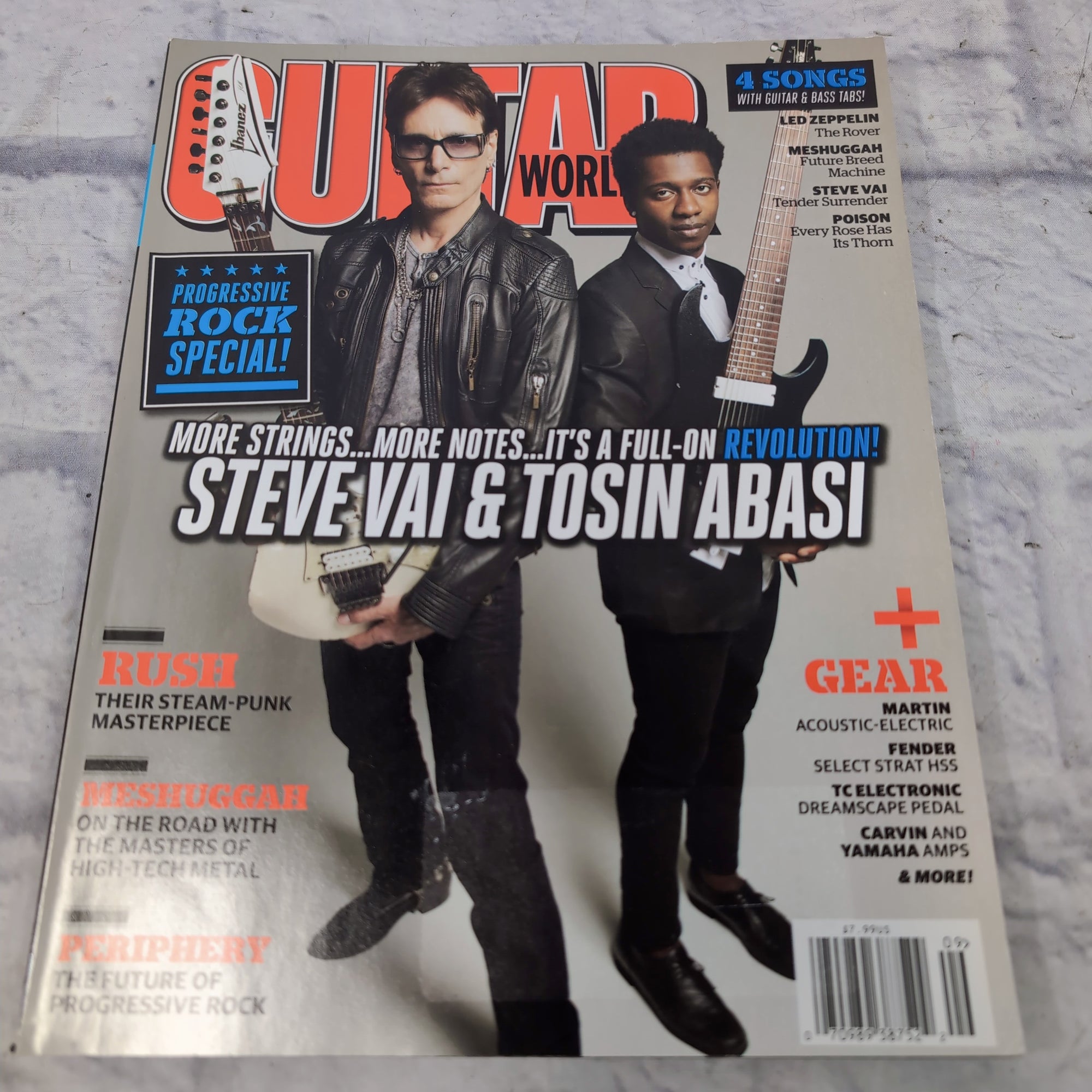 Guitar World September 2012 | Steve Vai/Tosin Abasi | Meshuggah | Rush Magazine