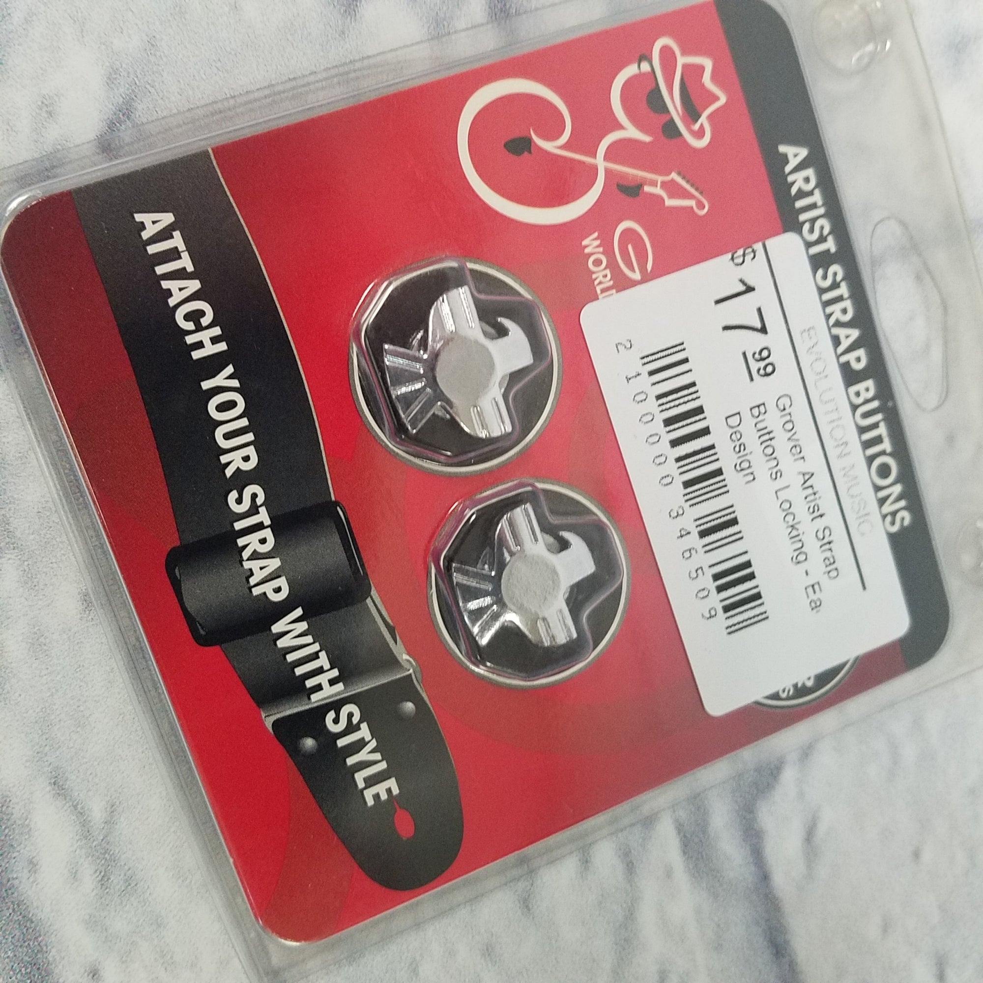 Grover Artist Strap Buttons Locking - Eagle Design