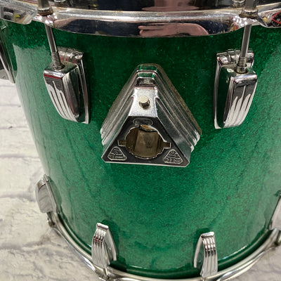 Ludwig 1980s Green ReWrap 15" Tom Roto Toms