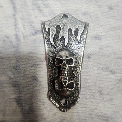 Unknown Double Skull Metal Truss Rod Cover