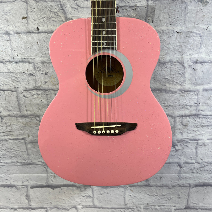 Luna Aurora AR BOR Pink Acoustic Guitar