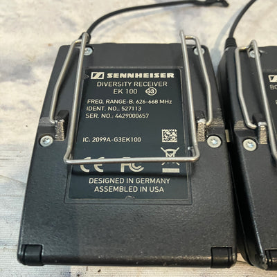 Sennheiser EW-100 G3 SK-100 Transmitter + EK-100 Receiver 626-668 MHz Wireless Mic System