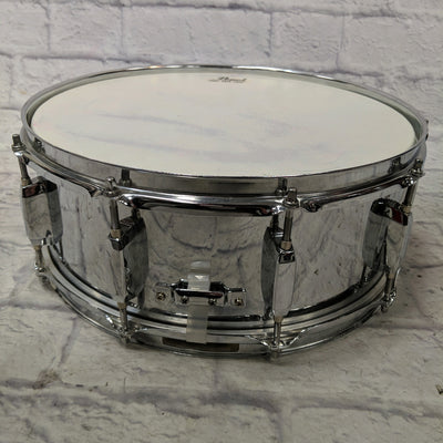 Pearl Steel Shell Snare Drum with Stand and Case