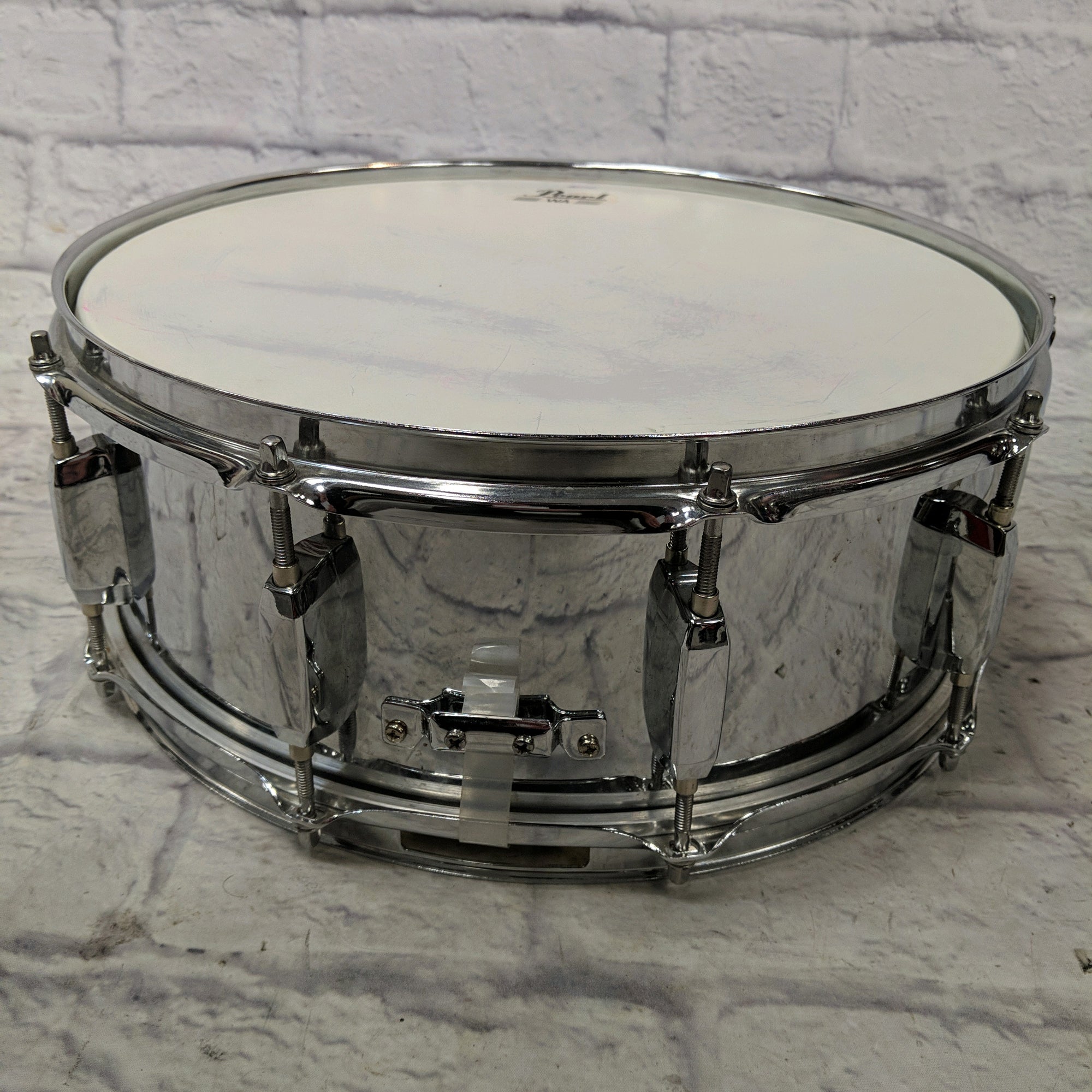 Pearl Steel Shell Snare Durm with Stand and Case