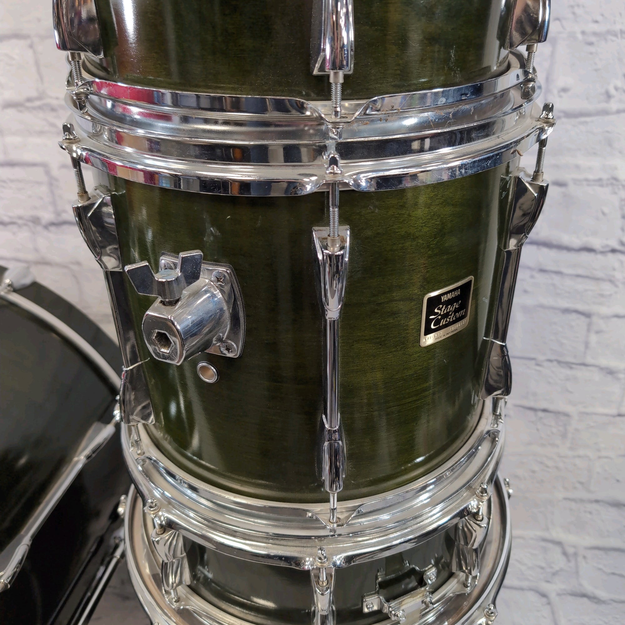 Yamaha Stage Custom 5pc Transparent Green Drum Set