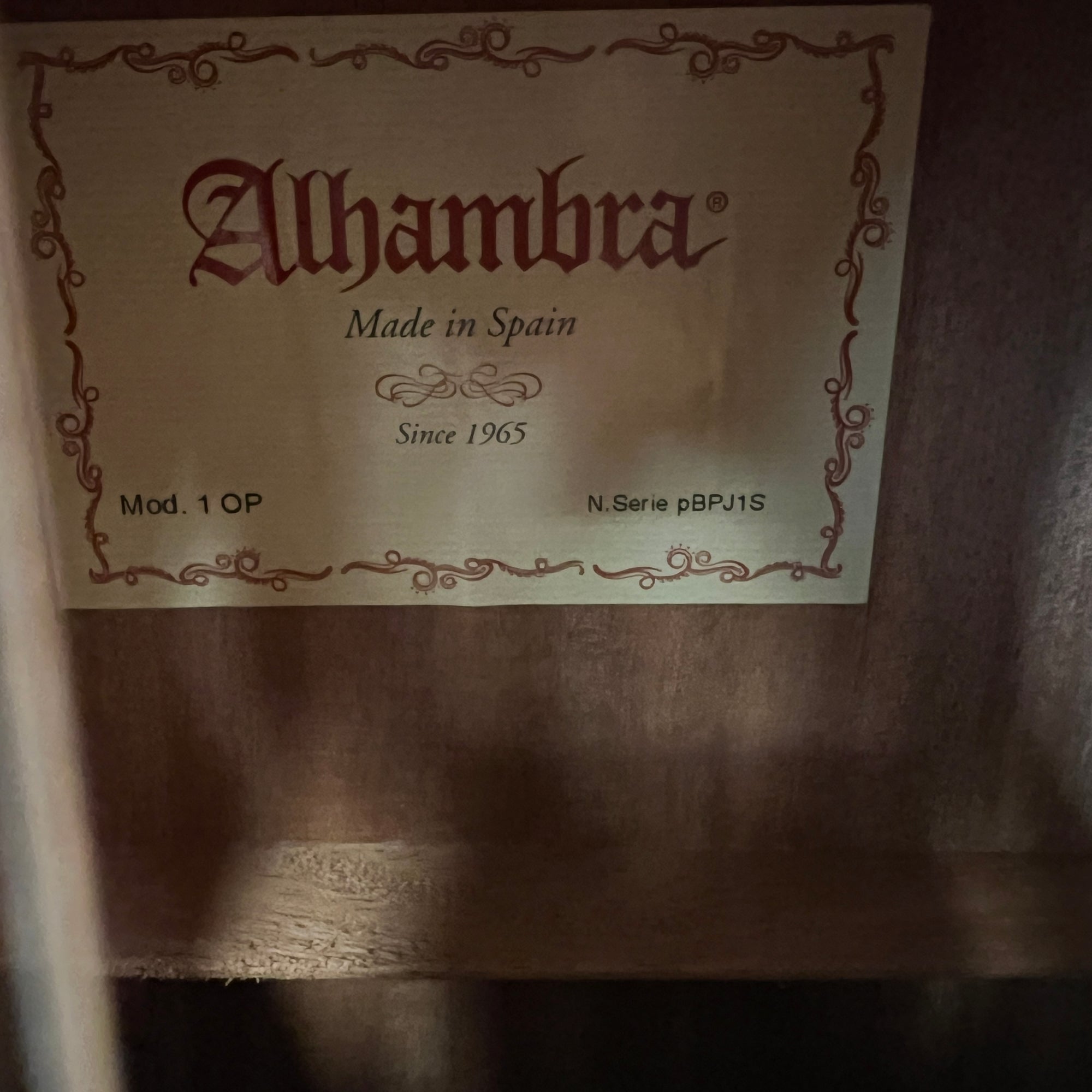 Alhambra 1 OP Classical Acoustic Guitar Classical