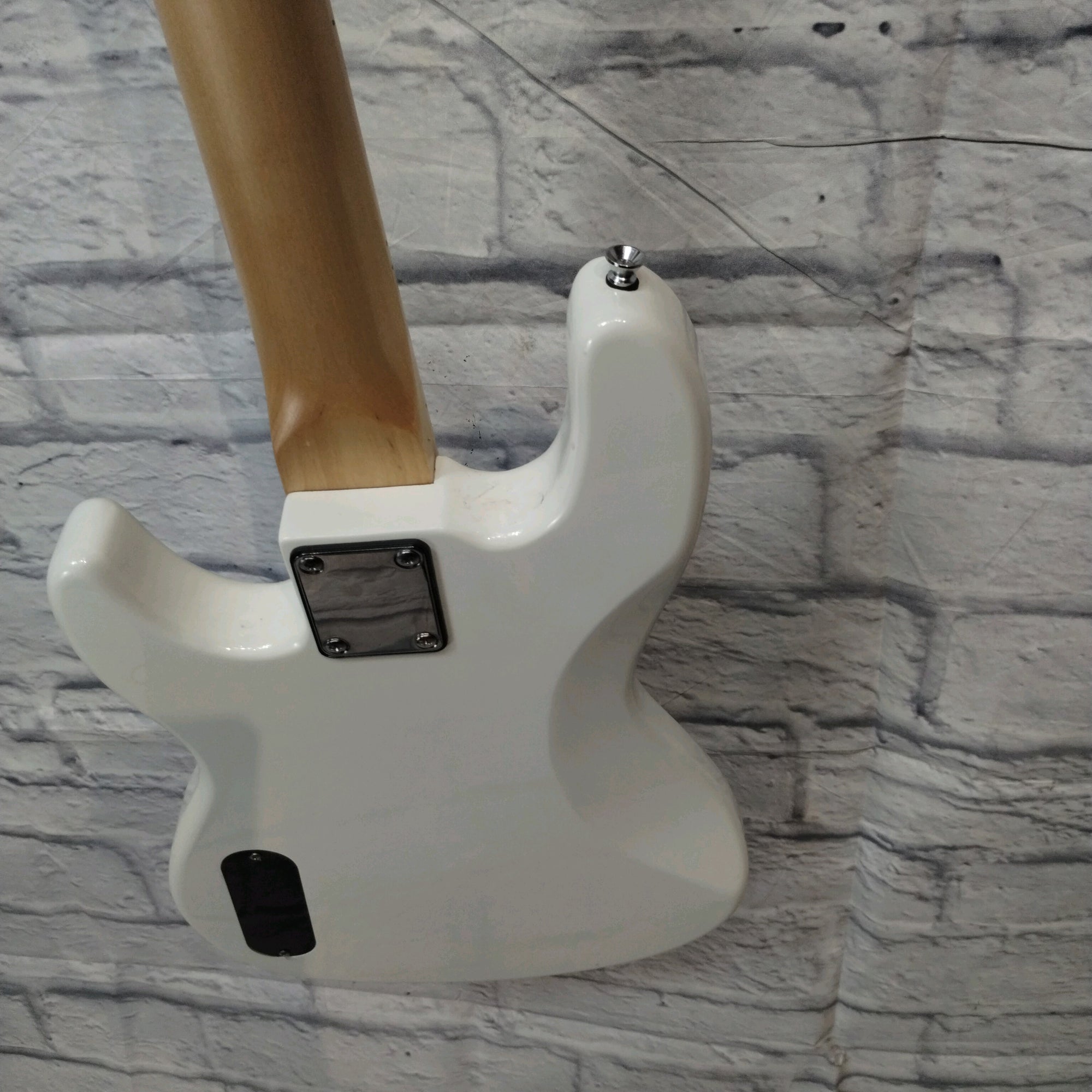Glarry GP Bass White W/ Block Inlays