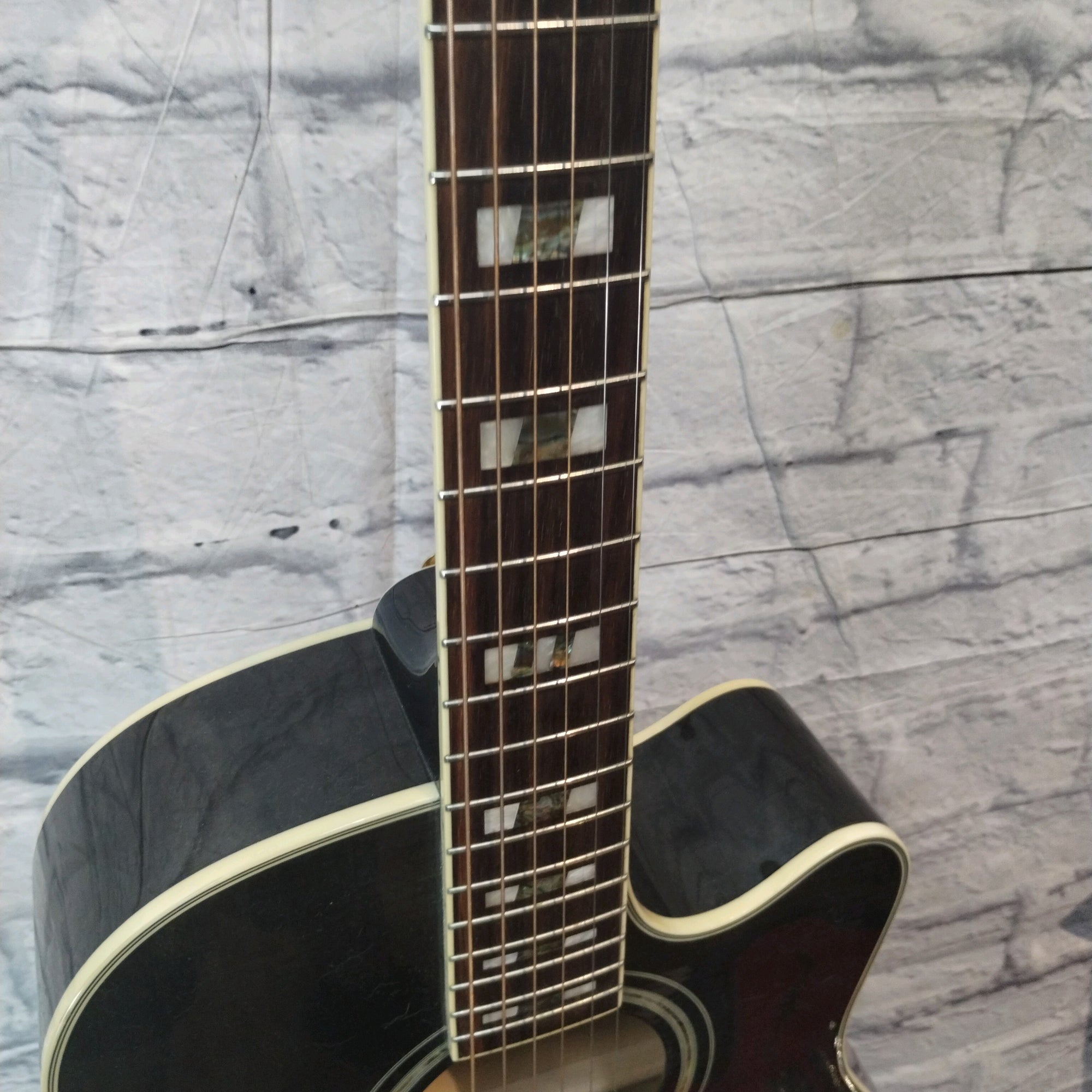 Ibanez AEF30E Acoustic Guitar - Transparent Black Flame Finish Acoustic Guitar