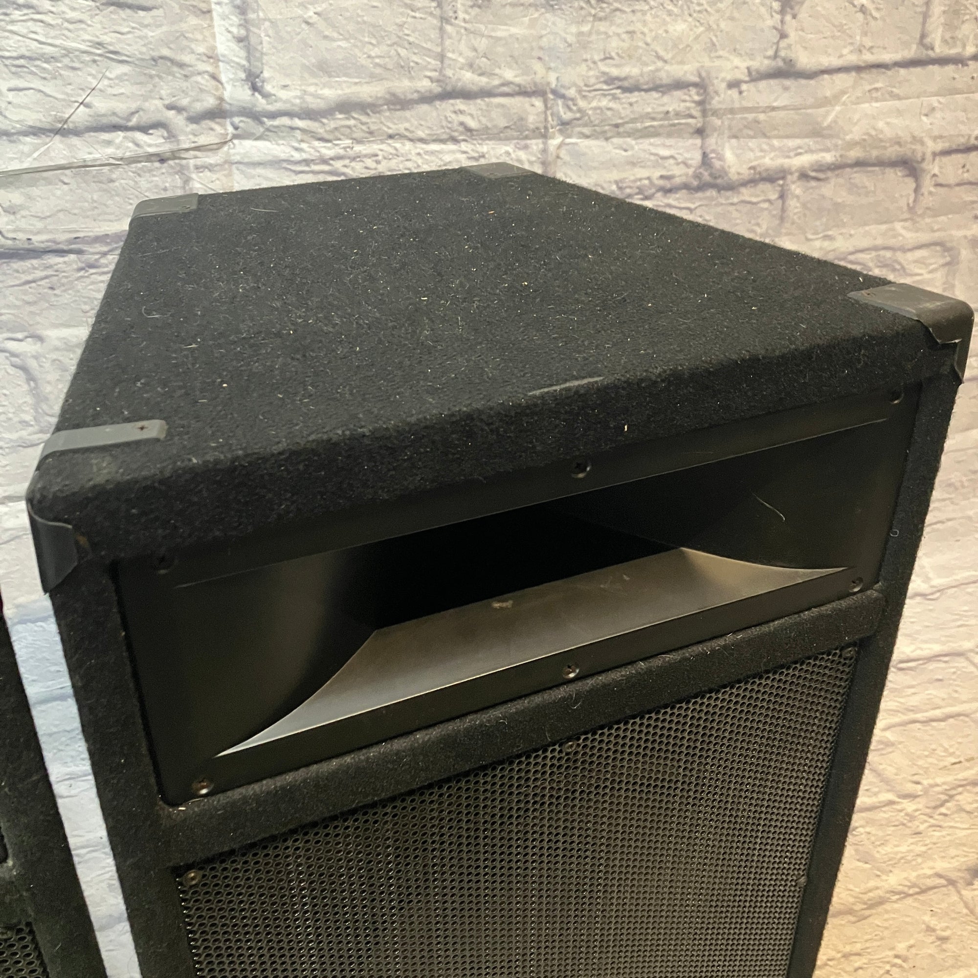 Pair of Nady PTS515 12" 400 Watt 2-Way Trapezoid Speaker Cabinets