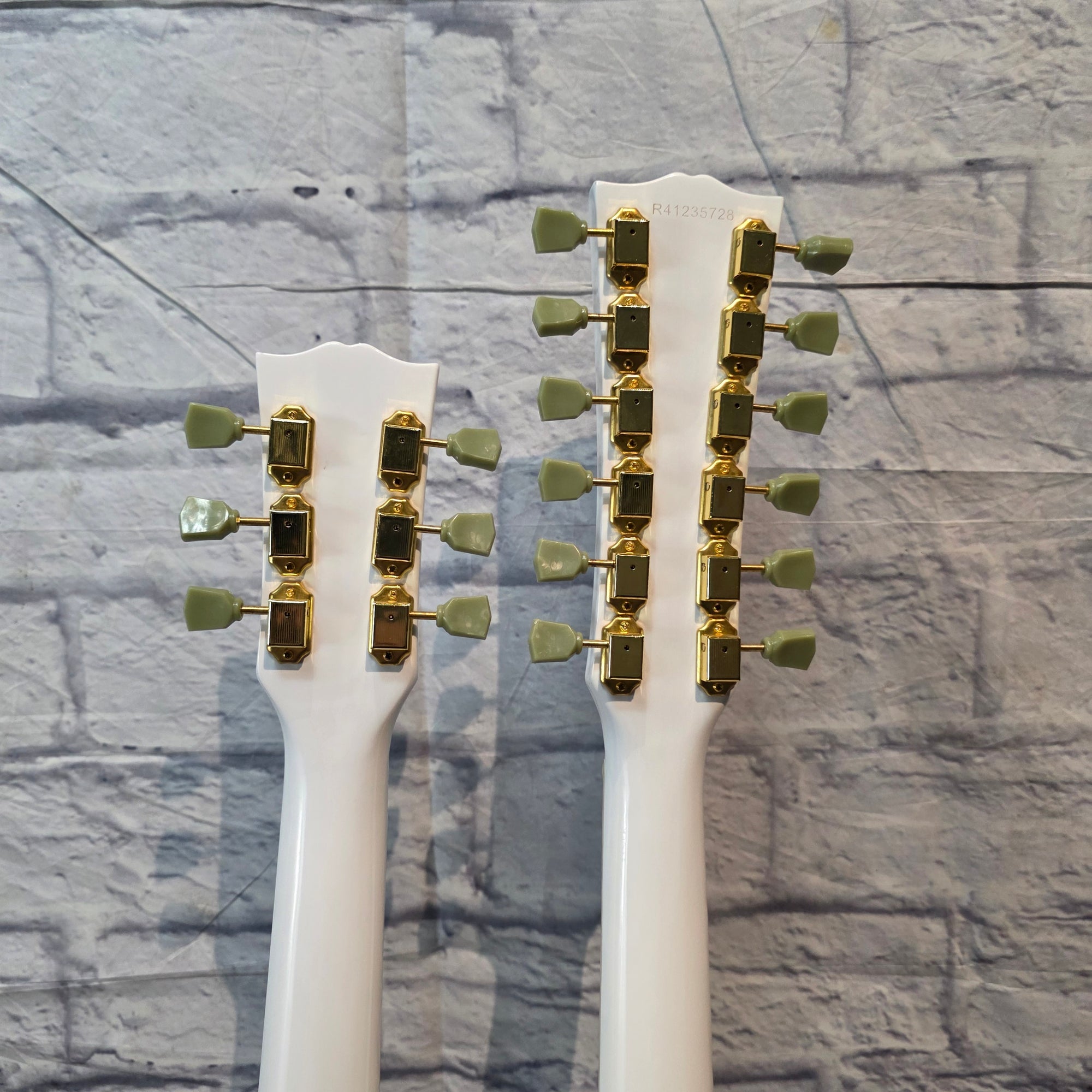 Rafferty Guitars White Double Neck 12/6 Electric Guitar