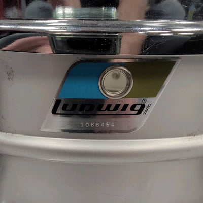 Ludwig Acrolite No 404 1970s 8-Lug Aluminum 5x14 Snare Drum Blue/Olive Badge w/blue case