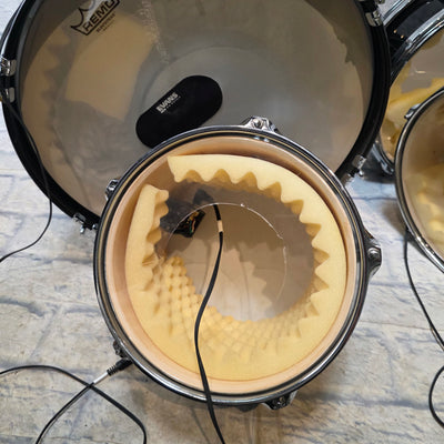 Unknown Black Hybrid Acoustic / Trigger Set Small Electronic Drum Set