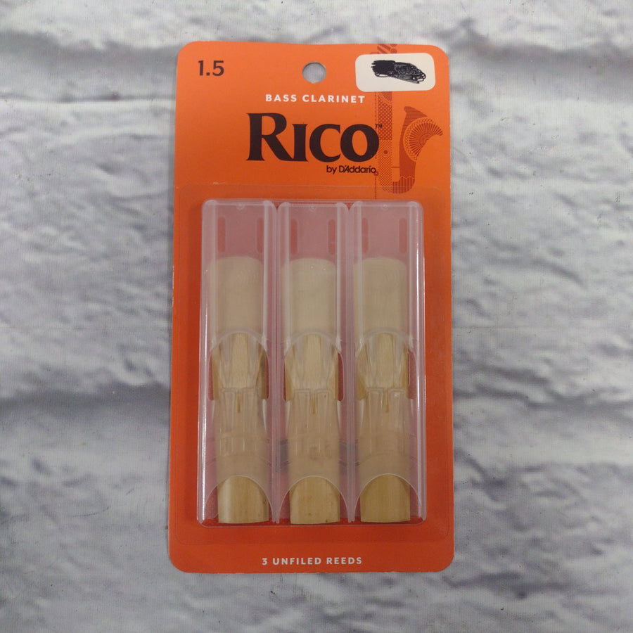 Rico Bass Clarinet 1.5 Strength 3 Unfilled Reeds