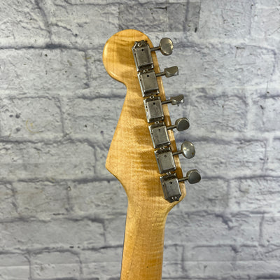 Unknown Partscaster Strat Style Burl Top Electric Guitar