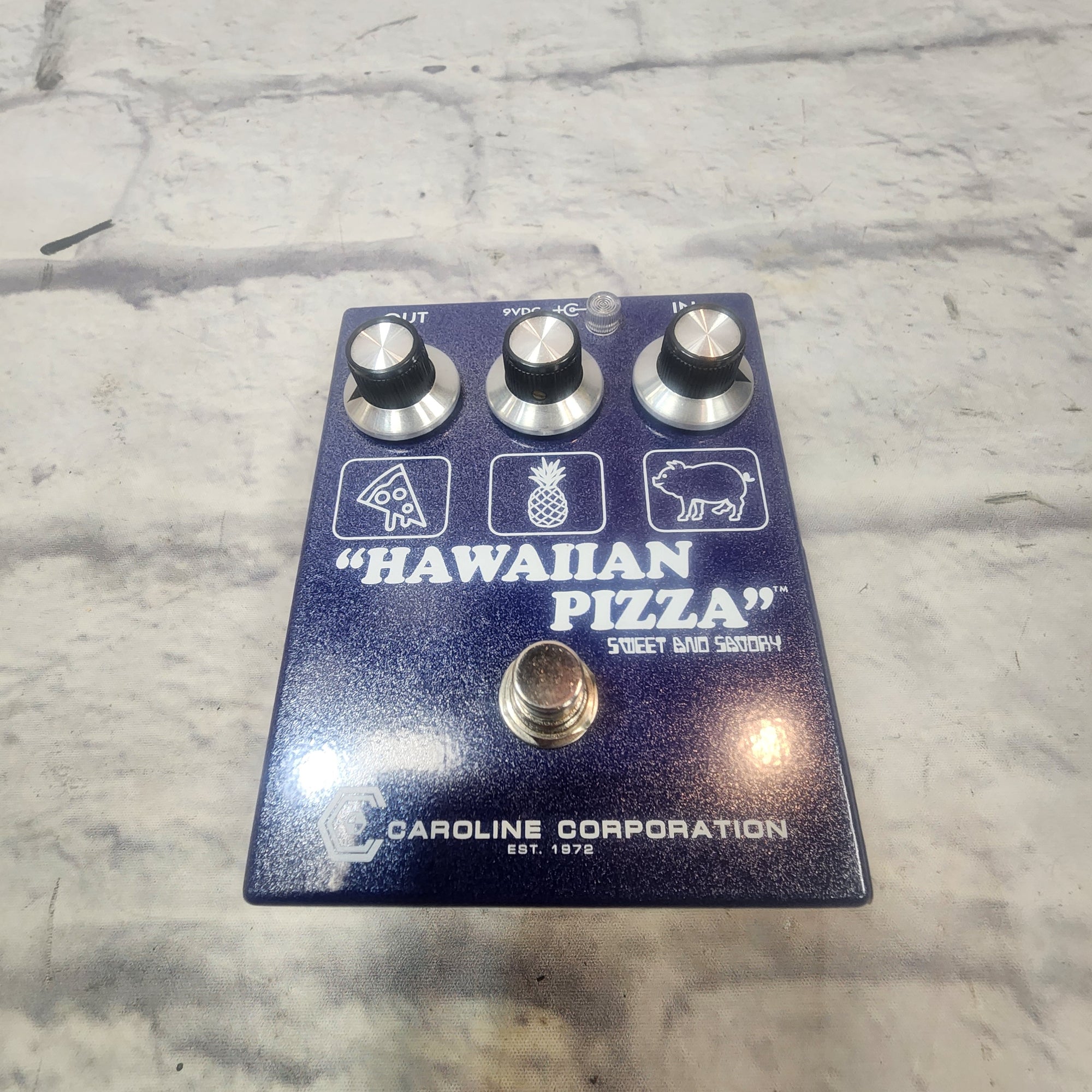 Caroline Hawaiian Pizza Cosmic Purple Gear Hero Exclusive Fuzz Pedal