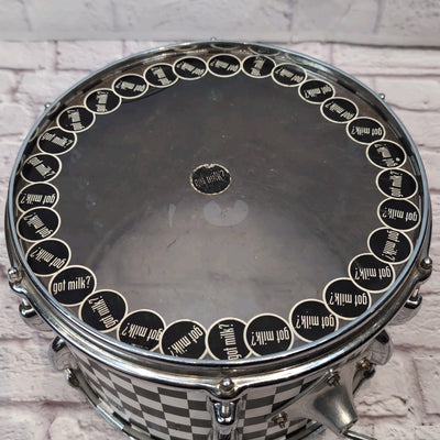 Unknown Vintage 12x8" Rack Tom w/ Checkered Wrap