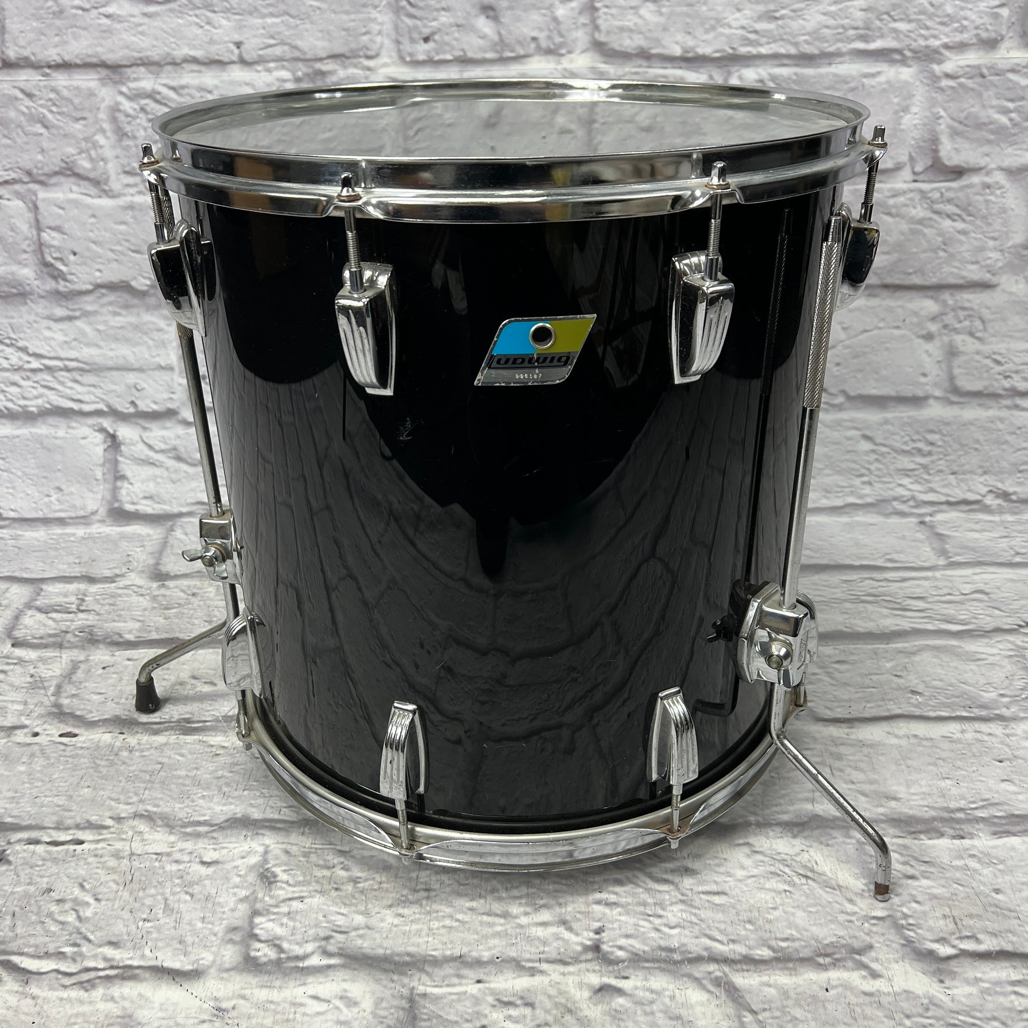 Ludwig Blue Olive Vistalite 12 13 16 22 with 14x5 Snare - Black