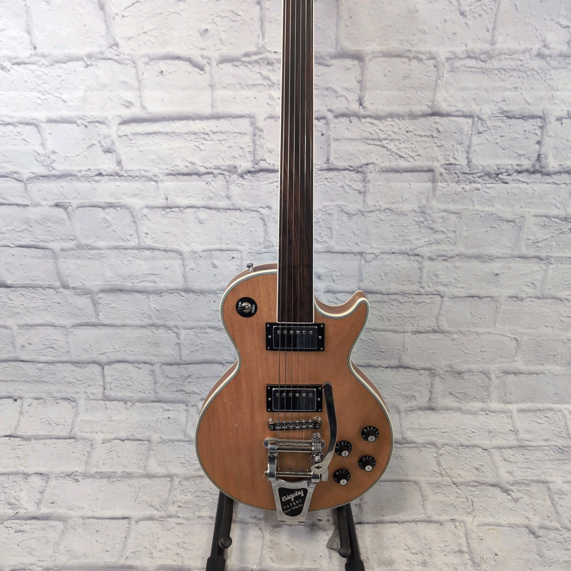 Custom Fretless Electric Guitar w/ Bigsby & Gibson 490R 498T Pickups