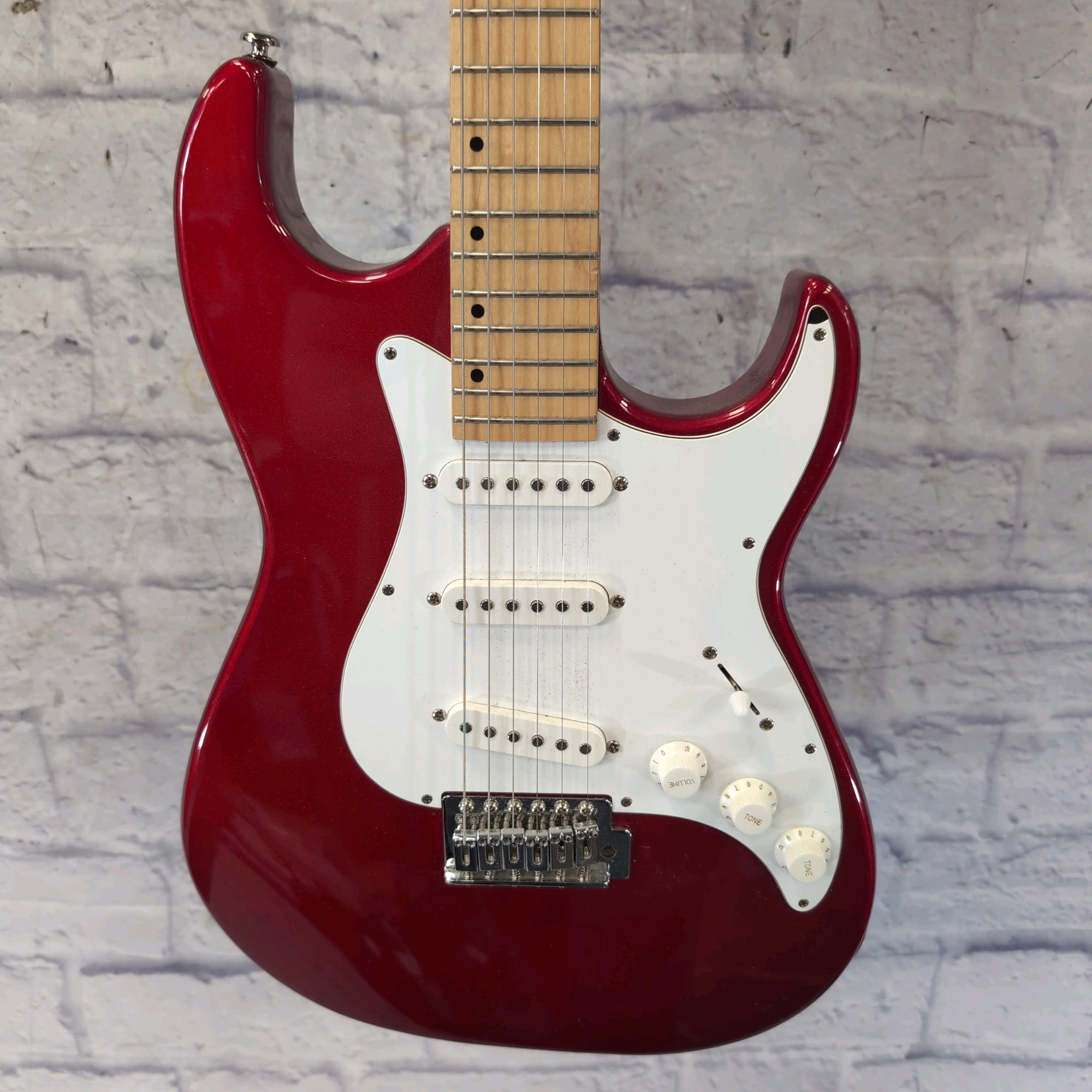 Samick Malibu Strat Style Candy Red Electric Guitar